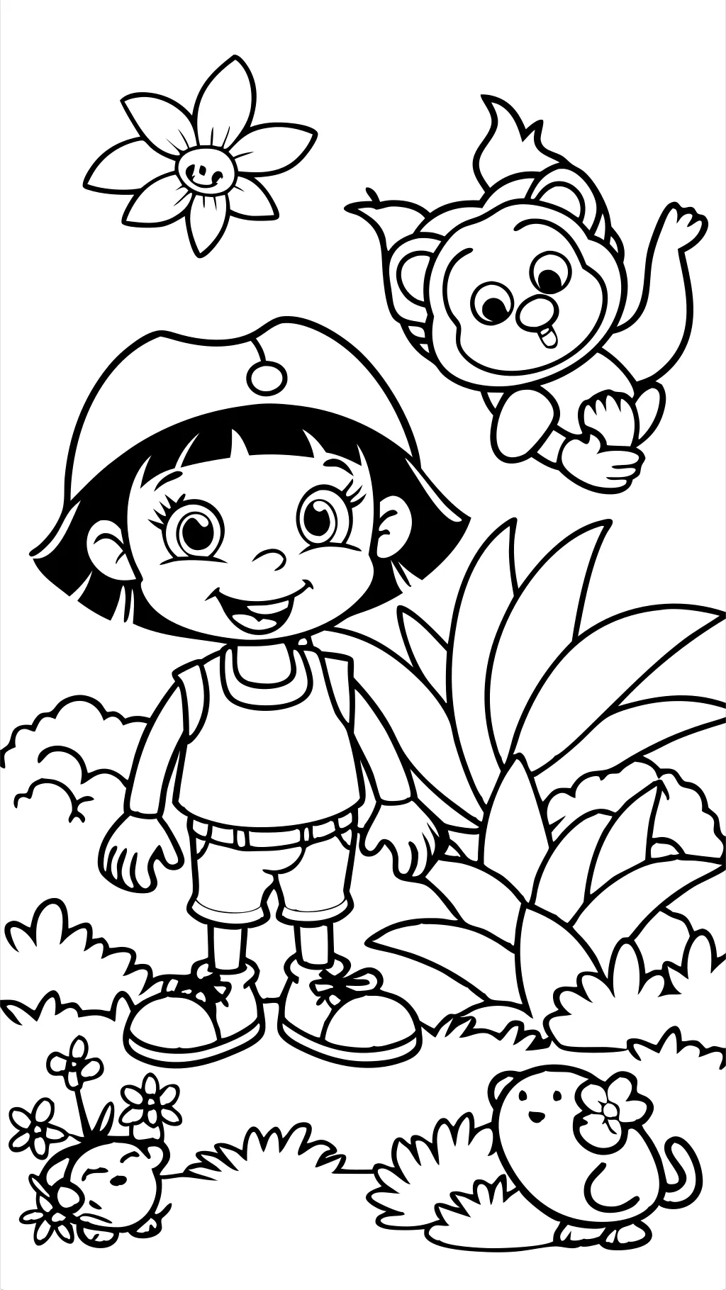 Páginas para colorear de Dora Explorer